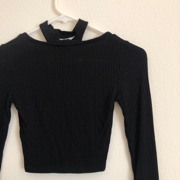 Topshop choker crop long sleeve top - Picture 7 of 7